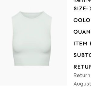 Aritzia TNA Butter Muscle Tank in soft rain grey